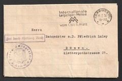 Germany 1936 Hamm Preuss Amtsgericht Prussia Cover. Leipzig Fair Slogan