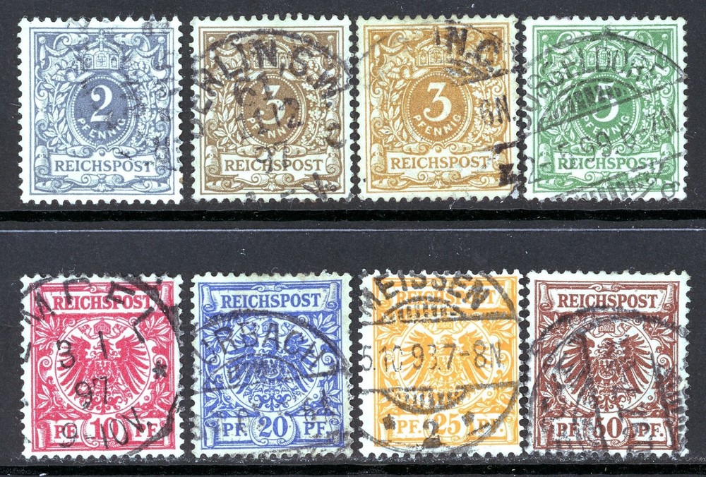 Stamps Germany, Scott # 45-51 and 46a used, complete set