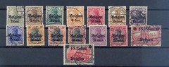 10000 Bermany(Belgium), used stamps set Nr:10-20,22,23,25but MNH Nr:21