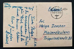 1943 Feldpost Germany RPPC Real Picture Postcard Cover U Boat submarine U2 WW2