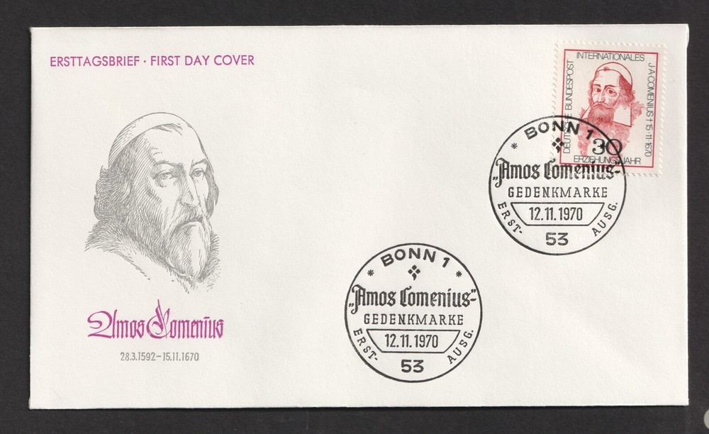 1970 Germany Education Year FDC. Bonn First Day Cover