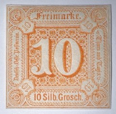 Travelstamps: German States – Thurn & Taxis 1859-64 Sc#14, MOGLH, 10silb.grosch