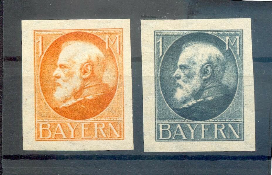 Bavaria UNISSUED 175/176BI WITHOUT OVERPRINT** MNH MINT 50EUR (73021
