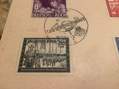 1942 Wien Germany Tag Der Briefmarke Cover Postcard