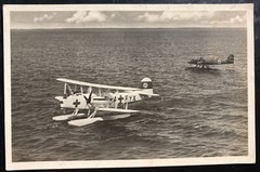 1942 Germany Feldpost RPPC Postcard Cover Our Luftwaffe Sea Plane Heinkel 59