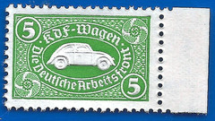 1938 Nazi Germany embossed VW Volkswagen Third 3rd Reich savings stamp MNH RARE