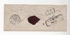GERMANY 1851 BADEN SCOTT #3a TIED ON COVER TO WIESBADEN VIA FRANKFURT