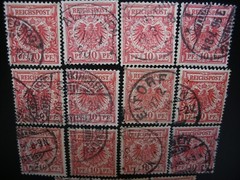 Germany 1889-1900 REICHSPOST- 10 PF, 40 Stamps Used