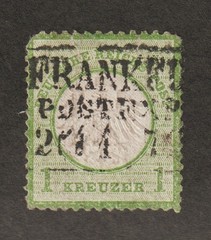 1972 Germany Sc# 7 – 1 Kreuzer, Embossed Eagle. Used Cv$50.00