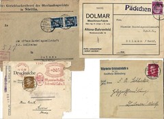Germany. Lot of four postal items. München 1929 and other. Rare. GE2.(BDR/ENV)
