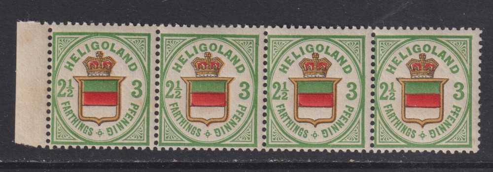 Helgoland 1876 MI 17b strip of 4 signed Brun MNH VF / CAT VALUE $1700