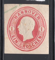 1860 Germany Hannover 1 Gr Stationery Cutout