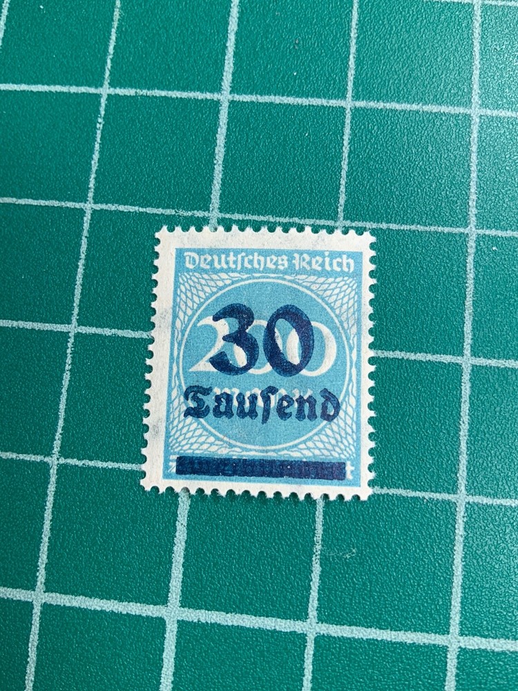 Rare 1920s Deutsches Reich German Empire 30 Tausend Over 200 w/Watermark MNH