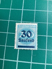 Rare 1920s Deutsches Reich German Empire 30 Tausend Over 200 w/Watermark MNH
