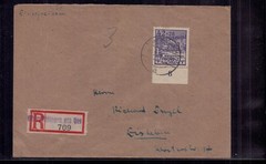 Allied occupation registered letter SBZ Saxony to Eisleben 1946