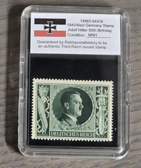 Third Reich WWII Nazi German Adolf Hitler 55th Birthday NSDAP Stamp Set 1943