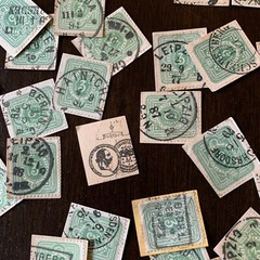 RESELLER LOT 1870’s 1880’s GERMANY 2-3 pf STAMPS ON PAPER, MANY NICE CANCELS #2