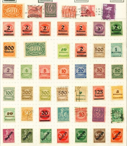 Germany selection of 97 incl. „back of book & Inflation issues“ on 2 album pages