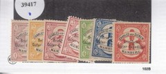 Germany: Hamburg: Local Post, Michel #B1-B6, MH, Reprints (39417)