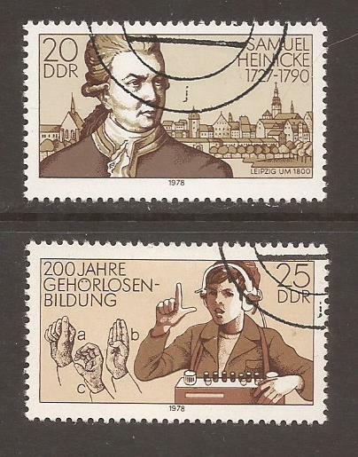 EAST GERMANY 1978 SG E2029/E2030 Deaf and Dumb Education Fine Used (JB24099)
