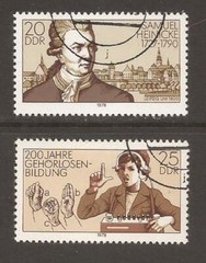 EAST GERMANY 1978 SG E2029/E2030 Deaf and Dumb Education Fine Used (JB24099)
