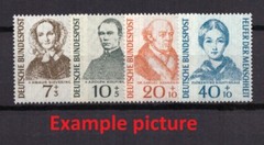 EB0222) GERMANY Mi 222-225, SC B344-347 MNH **, Original Gum, Welfare 1955