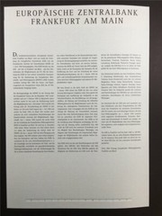 GERMAN POST ART-EDITION 1998/23 2000 EZB FRANKFURT GELD MONEY
