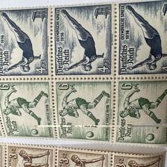 1936 Deutsches Reich Berlin Olympics Stamp Booklet Sheet MNH German