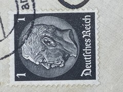 1938 Germany Semi Post, Hamburg to Brazil, by ship, Beautiful Penmanship.