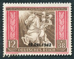 GERMANY Third Reich 1942 12pf+38pf SG815 mint MH NG Postal Union Agreement #A06