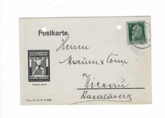 GERMANY (Bavaria) 1912 Advertising Post Card sent from K.B. Bahnpost toWiesau