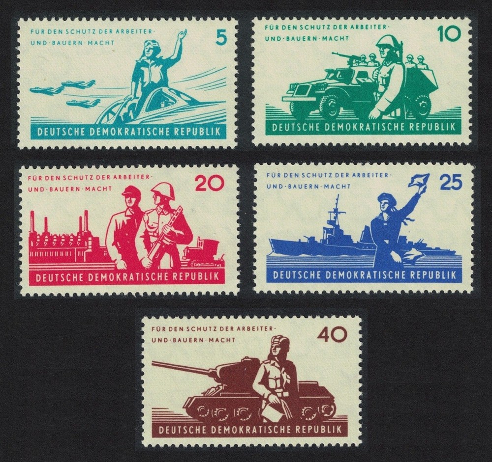 GDR East German People’s Army 5v 1962 MNH SG#E615-E619