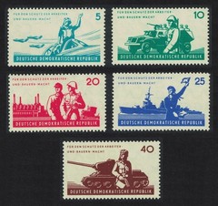 GDR East German People’s Army 5v 1962 MNH SG#E615-E619