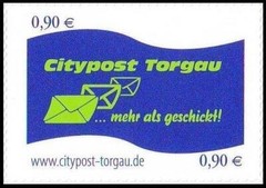 Citypost Torgau: MiNr. 20 II, „New Logo“, Value at 0.90 EUR, Mint