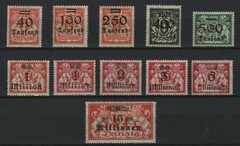 Danzig 1923 Mi.Nr. 158-68 *
