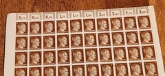 Lot of 1000 WWII Germany Hitler Stamps MNH – 10 Total Sheets 3 Pfennig