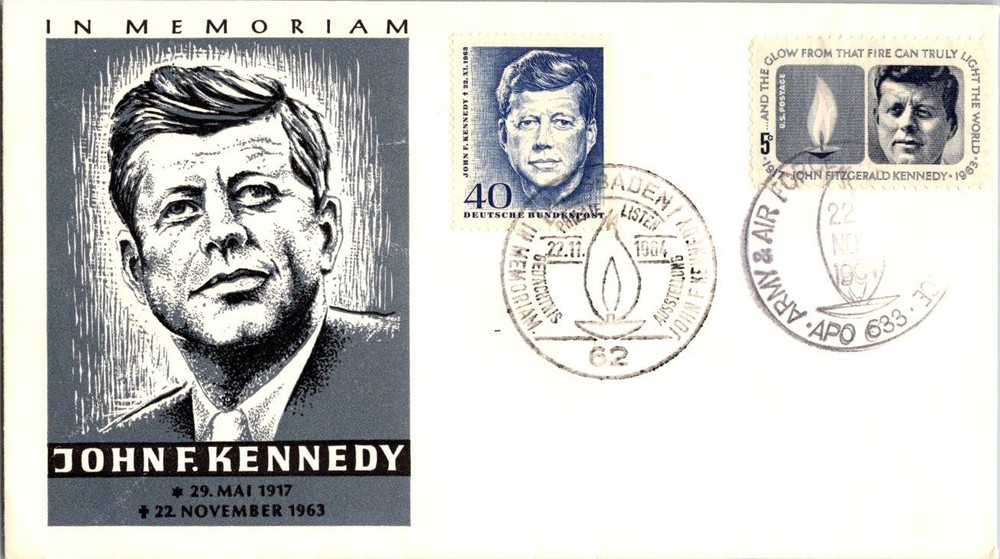 Germany FDC 1962 In Memoriam Of JFK – Wiesbaden – J34982