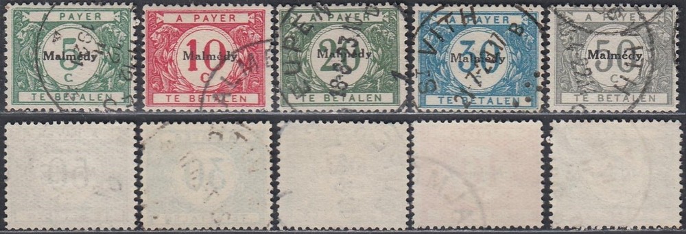 Germany 1920- (Belgian Occupation-MALMEDY) – Bel Cat Occ 79/83… (EB) AR-10265