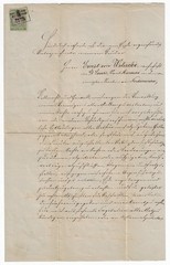 Dresden Germany 1874 Power of Attorney document w/ 2 ½ NGR revenue stamp (a8942