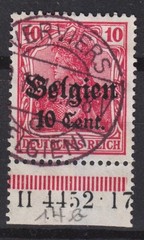 GERMANY WWI OCCUPATION BELGIUM Mi.# 14b HAN VERY FINE USED Michel cat.val. 100€
