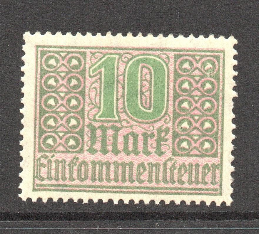 Germany 1920s 10m Early Inflation Revenue Mint NH – S61864