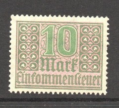 Germany 1920s 10m Early Inflation Revenue Mint NH – S61864