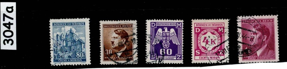 Stamps Adolf Hitler & Officials Germany Czech occupation of BaM WWII #3047a