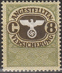 Stamp Germany Revenue WWII 3rd Reich Era Medical Employment Insurance Set MNG