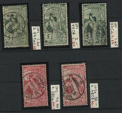 SWITZERLAND 1900 Reengrave Zumstein 77C-78C a, b, c Scott 101-102 Used CV€137.00