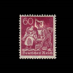 Germany, Scott 144, Iron Workers, 1921, MH, 108943