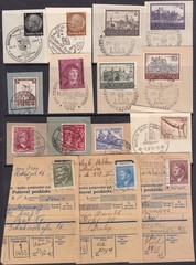 Lot Stamp Germany Poland WWII Hitler Bohemia Parcel Receipts Olympics 1936 F
