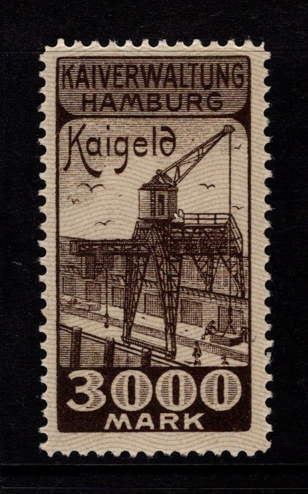 Germany Hamburg 1920s 3000m Dock Fee Revenue MH / Single H Rem – S56842