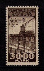Germany Hamburg 1920s 3000m Dock Fee Revenue MH / Single H Rem – S56842