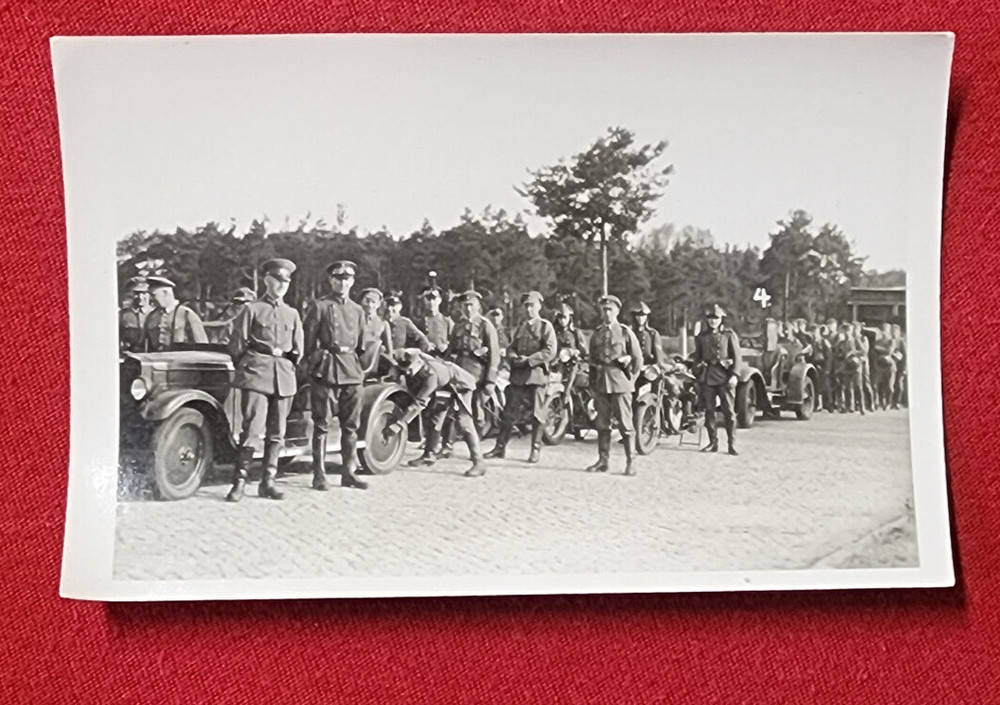 WW2 WWII German Third Reich photo postcard WEHRMACHT NSKK Autos Cars Motorcycles